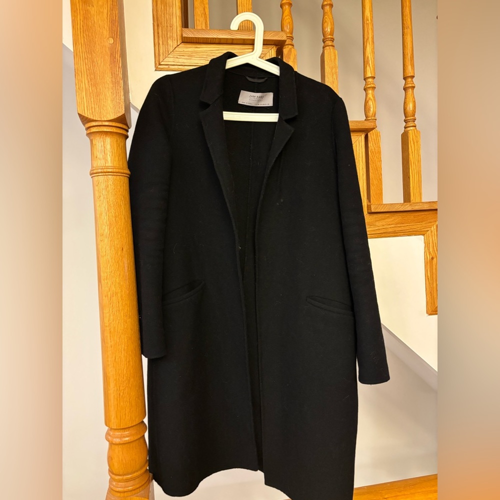Zara Basic Elegant Black Coat